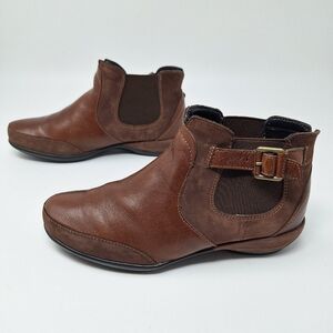 Aetrex Women's Leather Ankle Boots Size 6.5 Brown